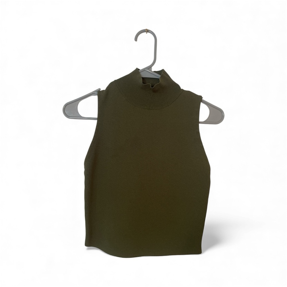 House of Harlow 1960 Dark Green Mock Neck Top